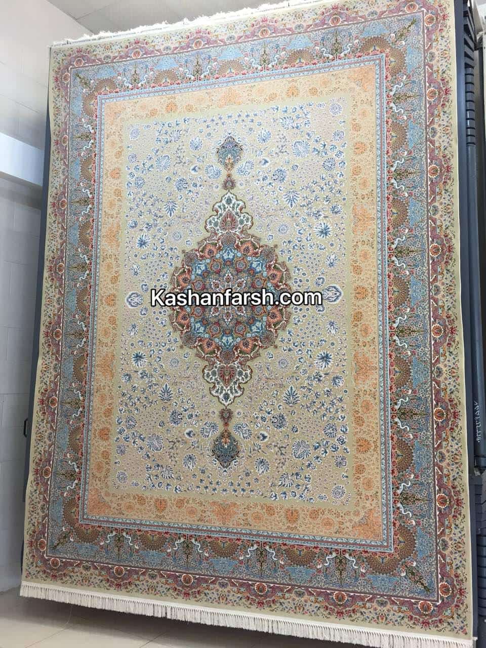 فرش ماشینی کاشان طرح سها 1000 شانه برجسته