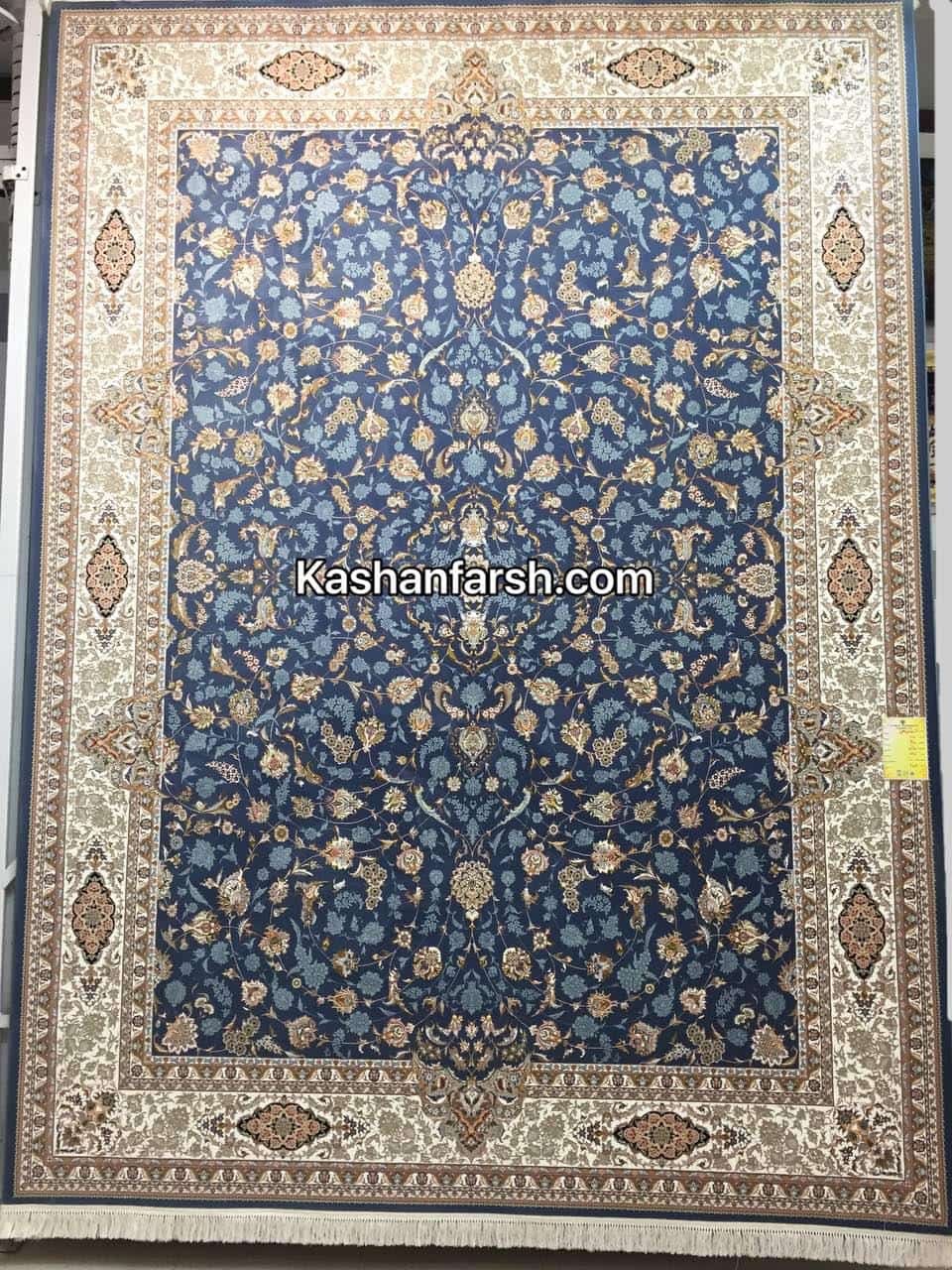 فرش ماشینی کاشان طرح اصفهان 1000 شانه برجسته