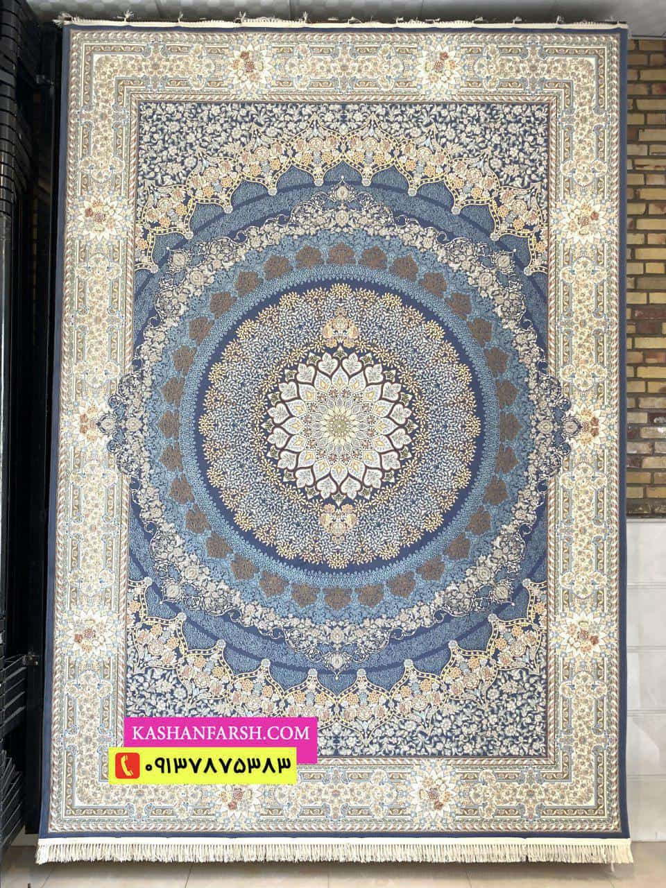 فرش ماشینی طرح لیلیوم 1200 شانه برجسته