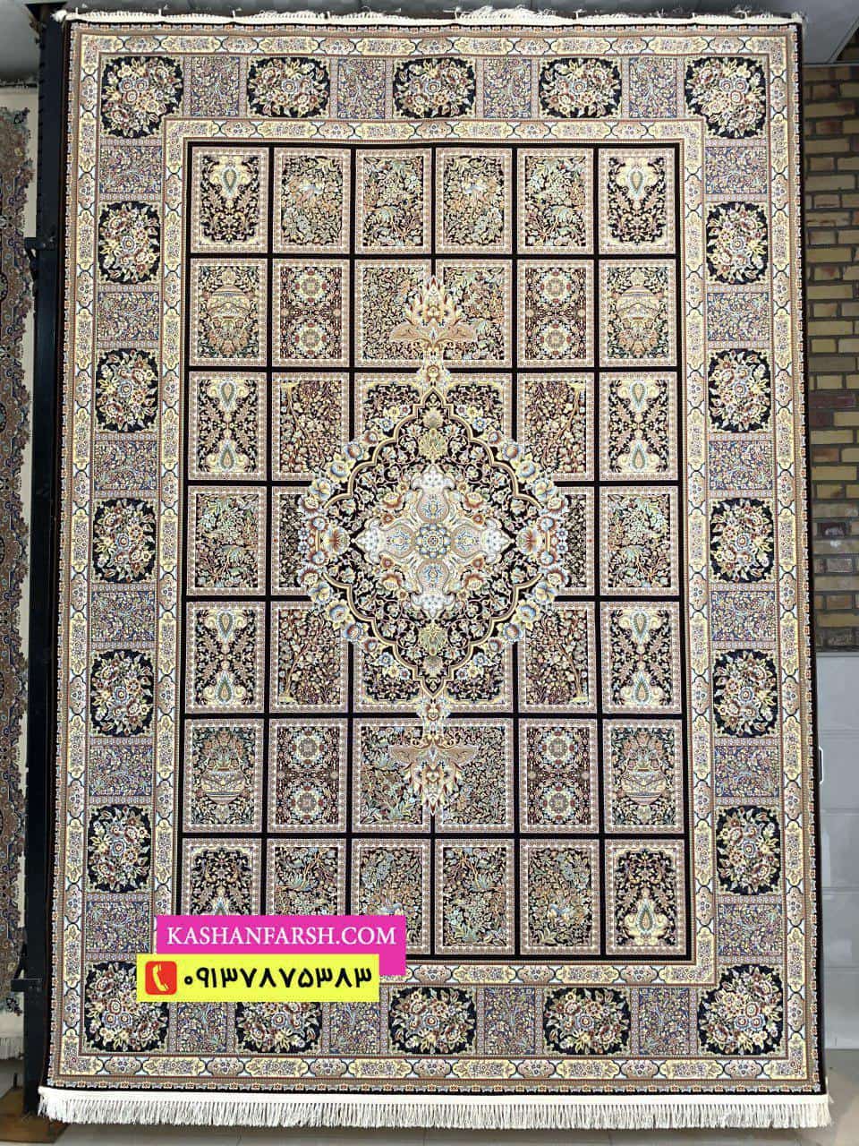 فرش ماشینی طرح کژال 1200 شانه برجسته