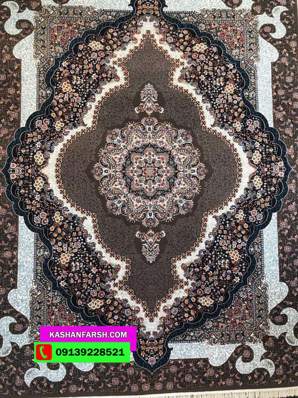 فرش ماشینی کاشان طرح سلطان طرح 700 شانه