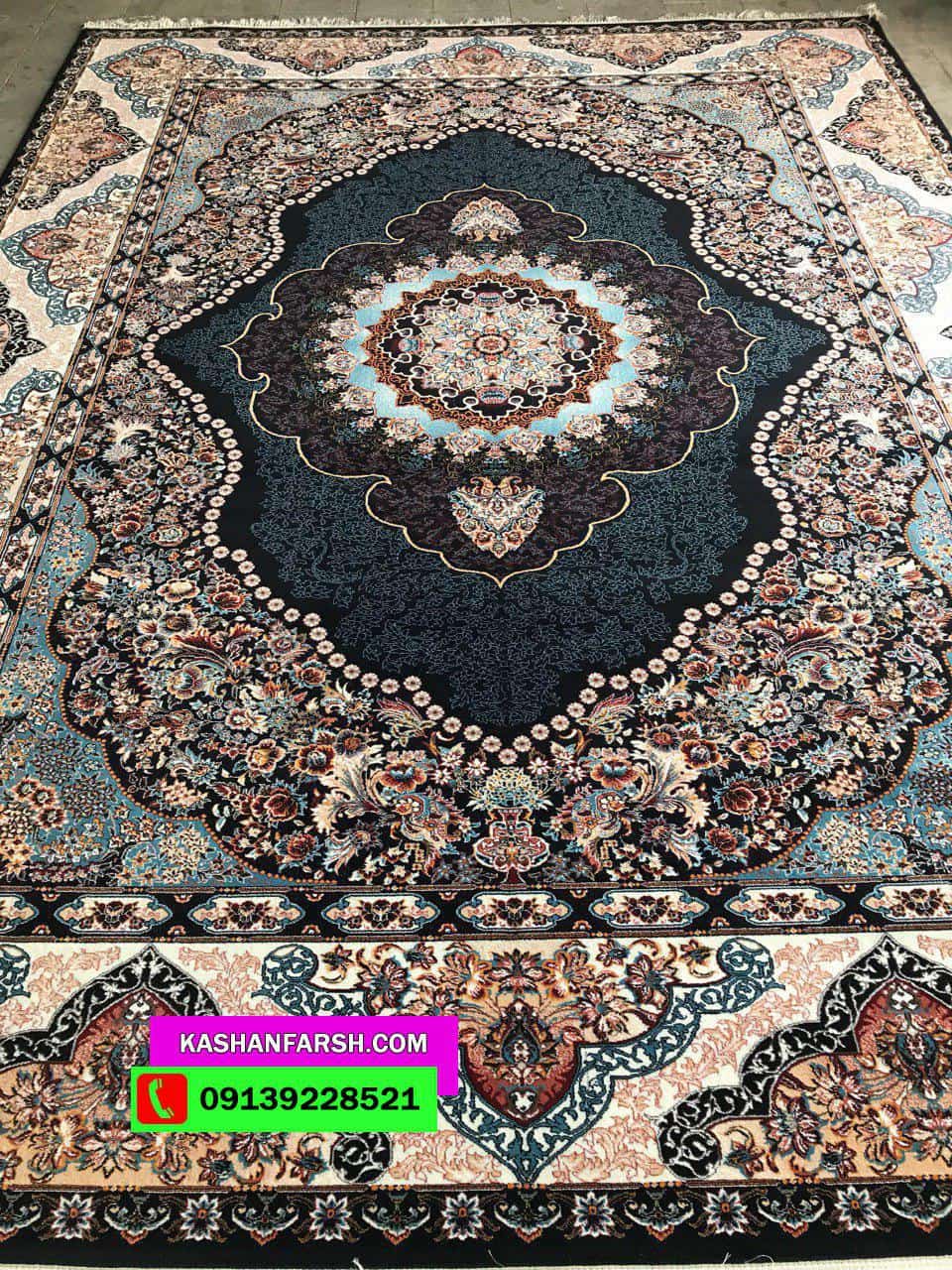 فرش ماشینی کاشان طرح مانی طرح 700 شانه