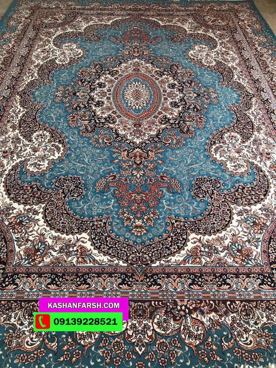 فرش ماشینی کاشان جواهر طرح 700 شانه