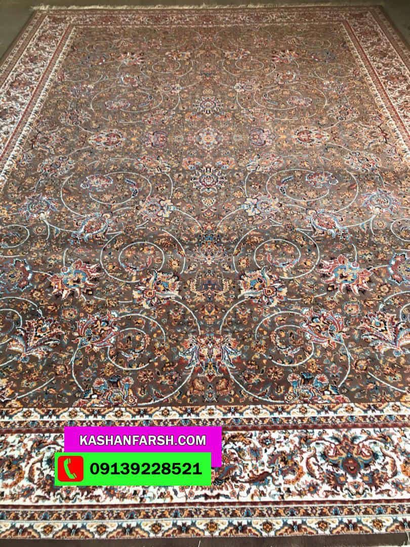 فرش ماشینی کاشان افشان طرح 700 شانه