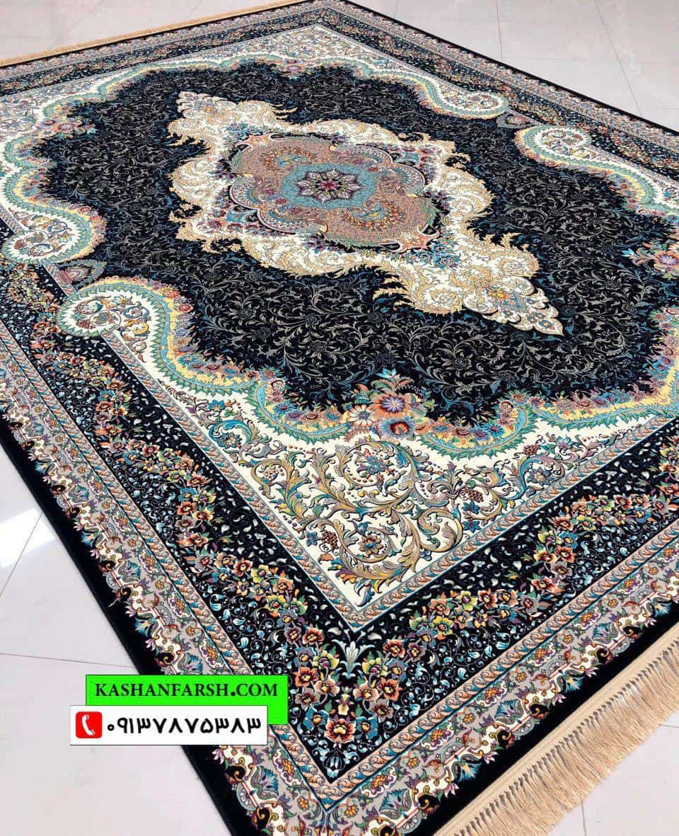 فرش ماشینی کاشان طرح آرسس 1200 شانه