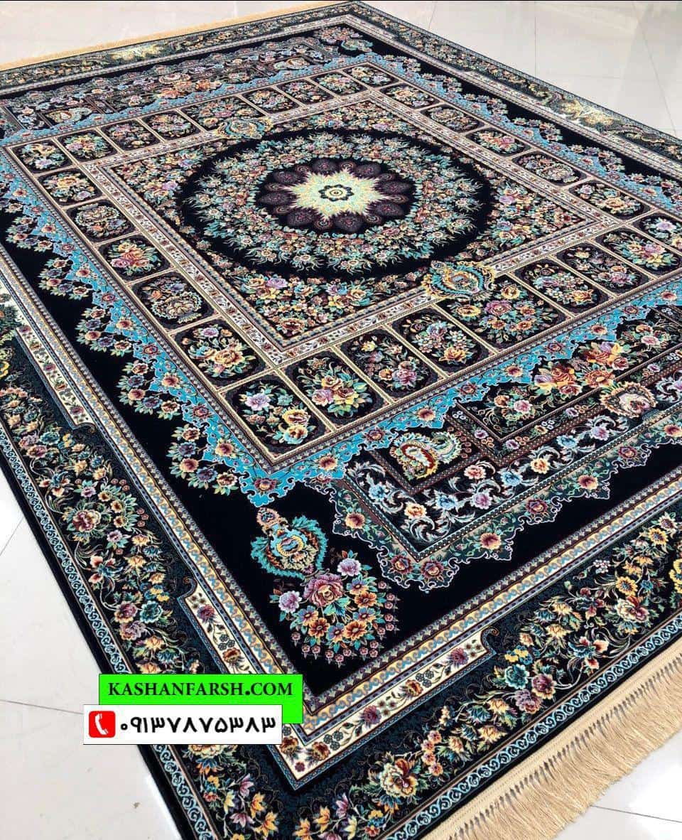 فرش ماشینی کاشان طرح گلاله 1200 شانه