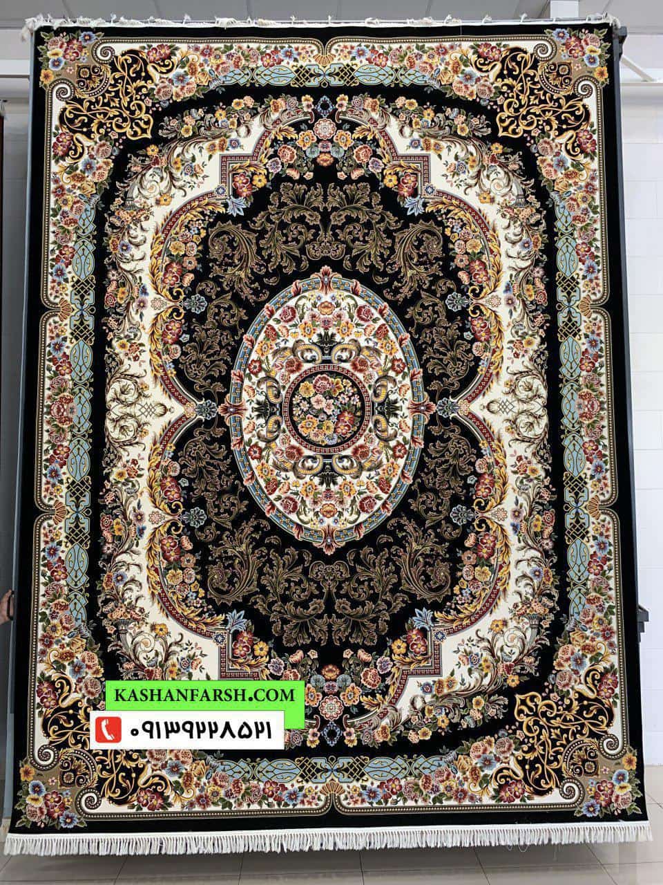 فرش ماشینی کاشان طرح رسپینا 1200 شانه