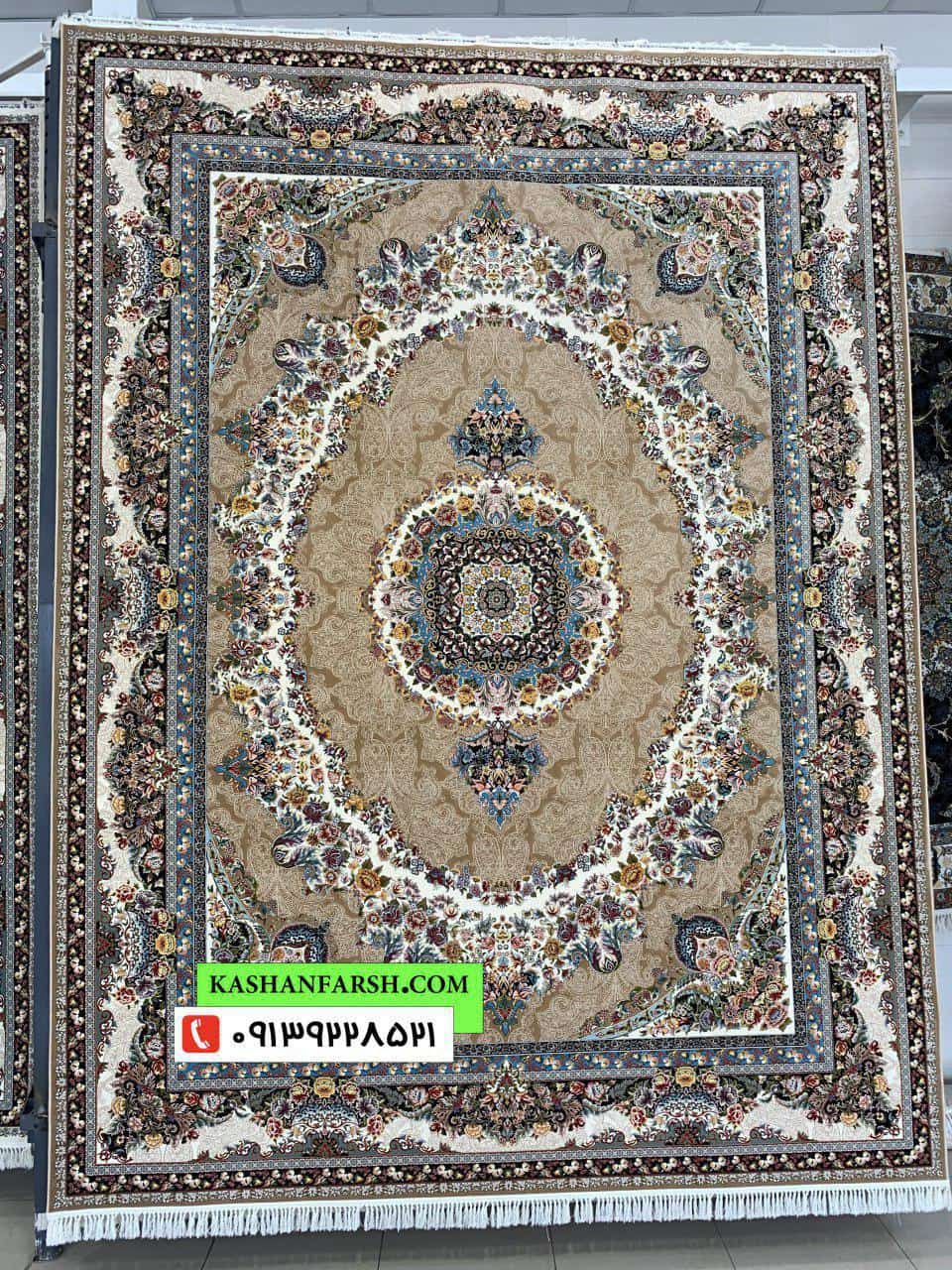 فرش ماشینی کاشان طرح سلین 1200 شانه