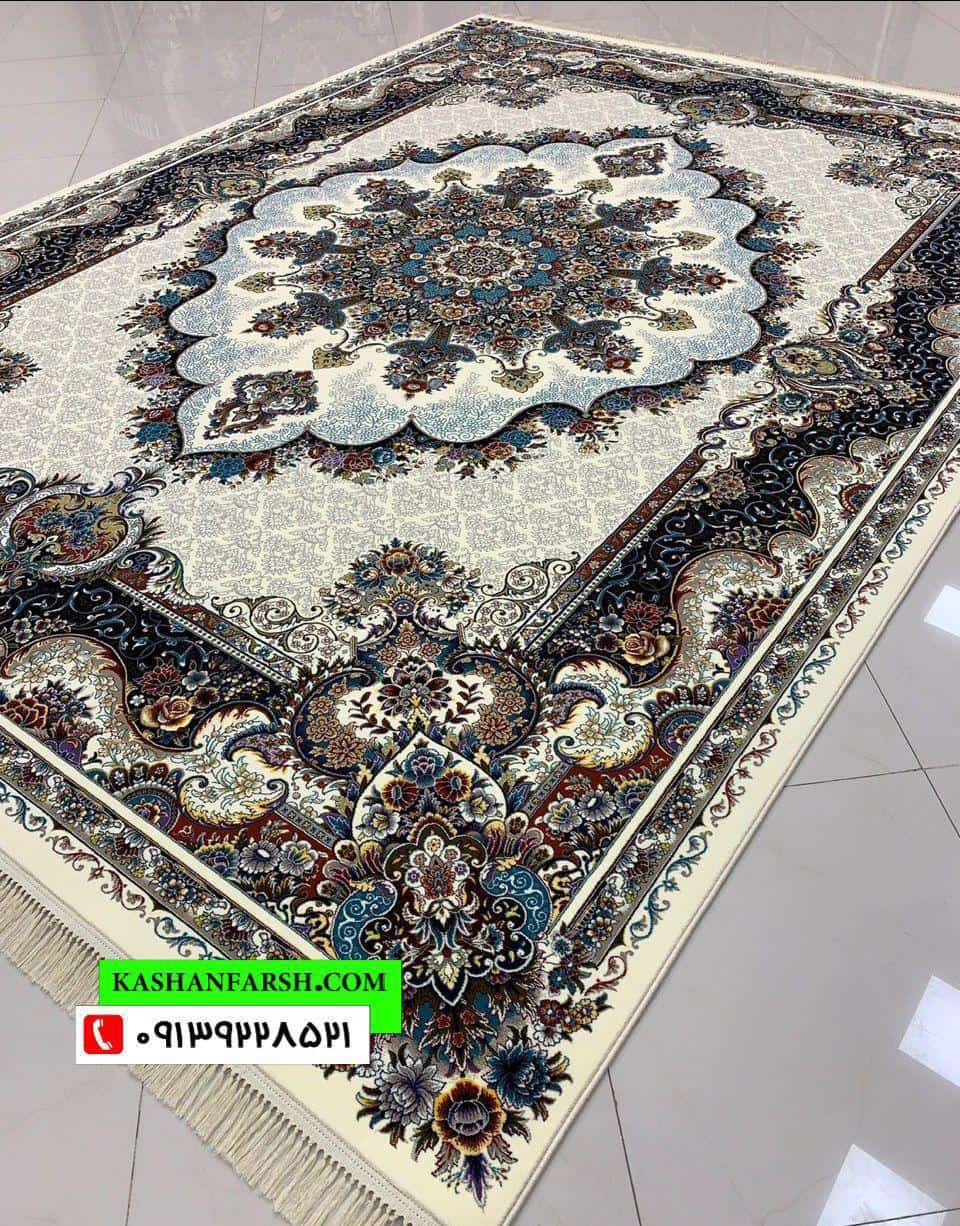 فرش ماشینی کاشان طرح نیلا 700 شانه