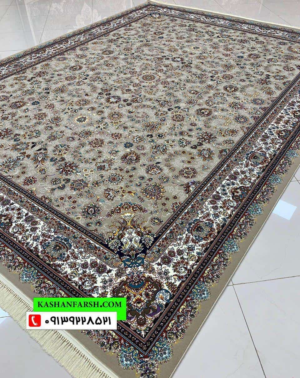 فرش ماشینی کاشان طرح گل افشان 700 شانه