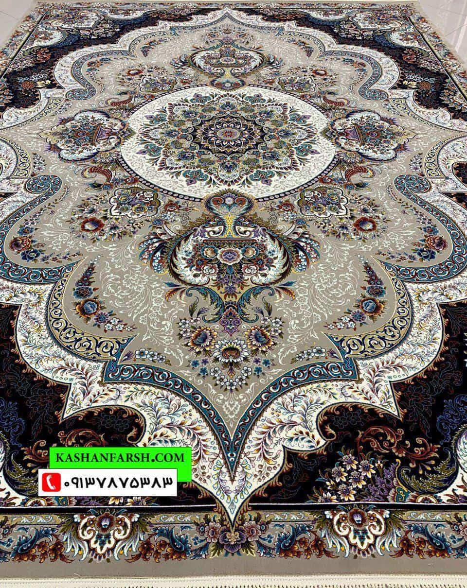 فرش ماشینی کاشان طرح شهیاد 700 شانه