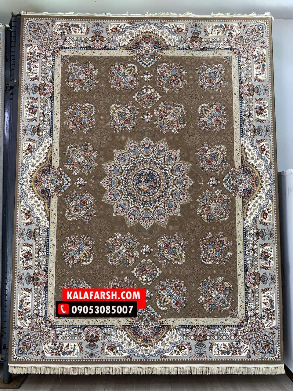 فرش ماشینی طرح گلخونه 700 شانه