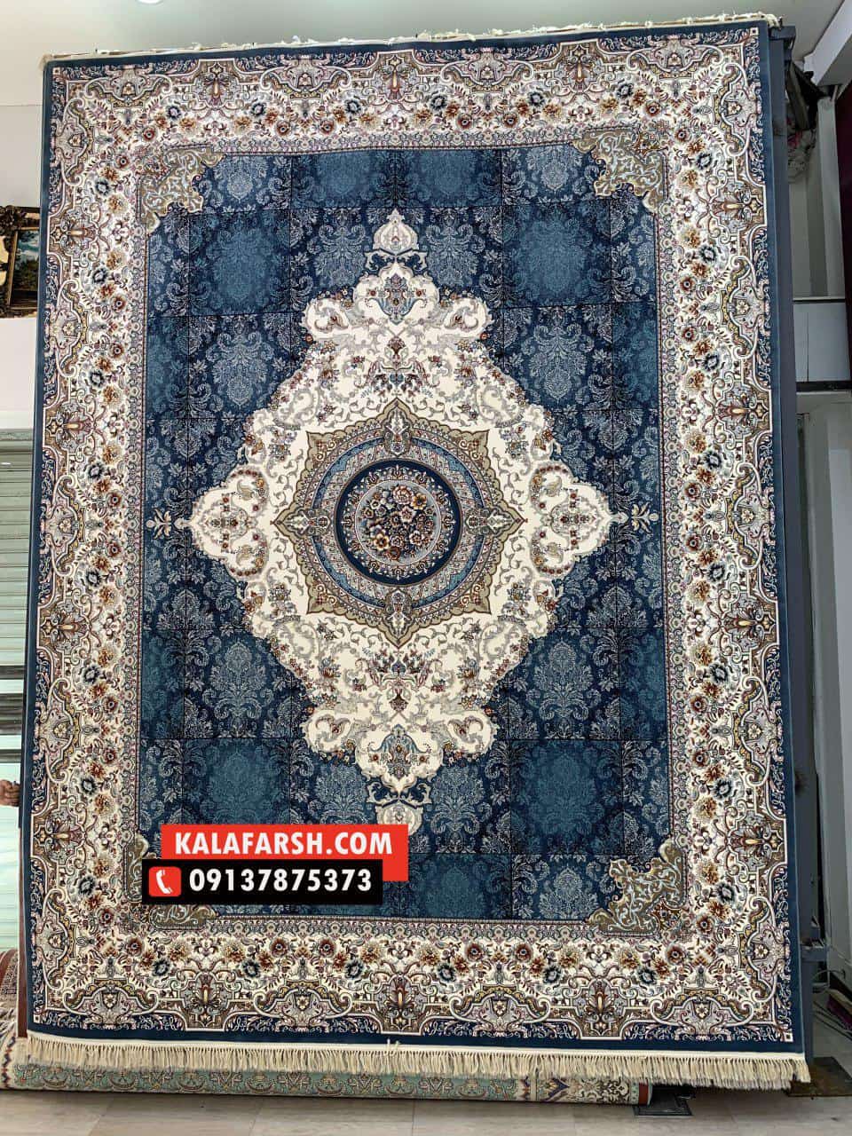 فرش ماشینی کاشان نیلوفر 700 شانه