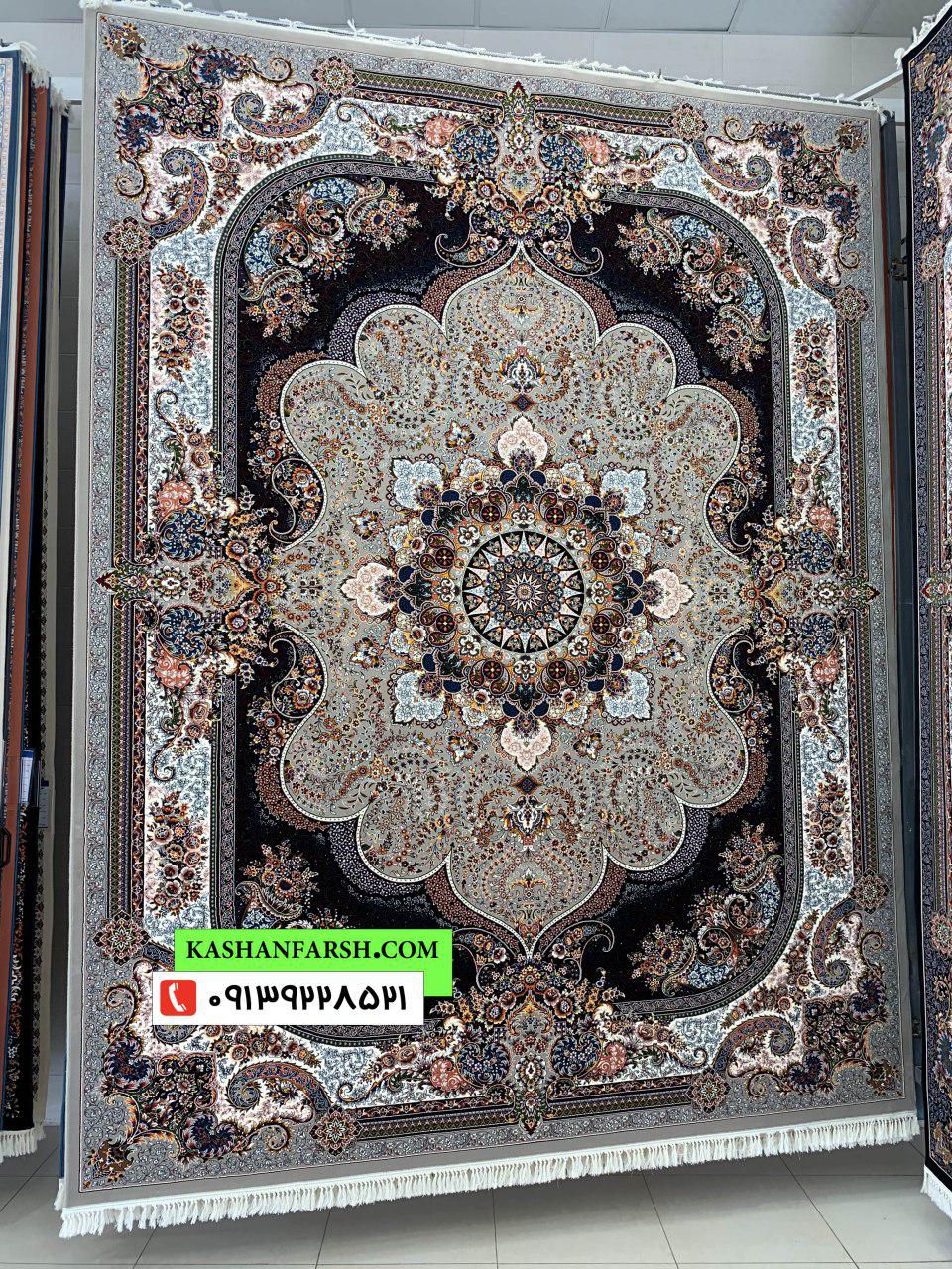 فرش ماشینی کاشان طرح نسترن 700 شانه