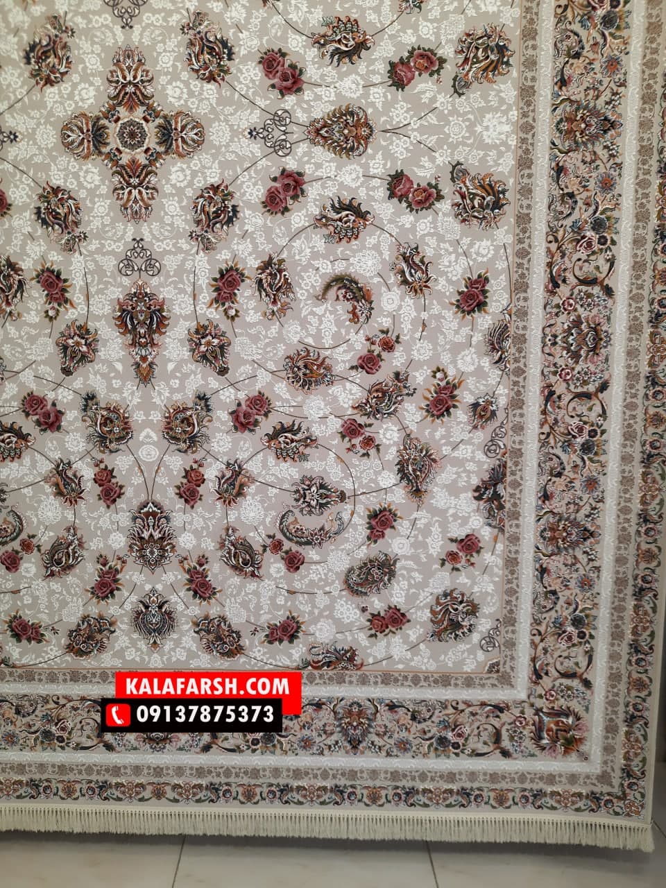فرش گل سرخ 1200 شانه برجسته