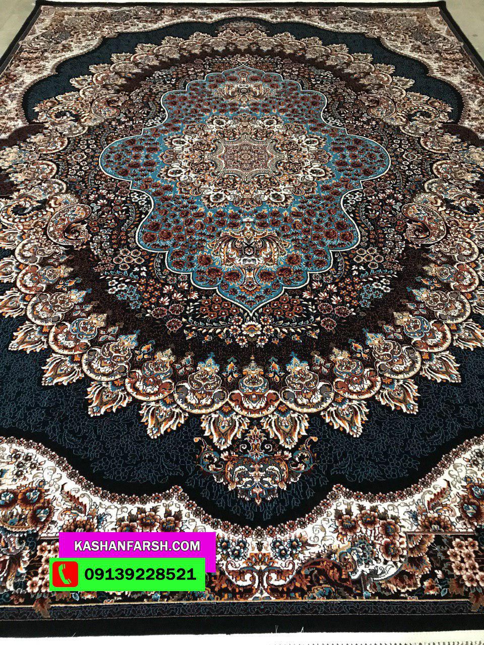 فرش ماشینی کاشان طرح ارکیده طرح 700 شانه