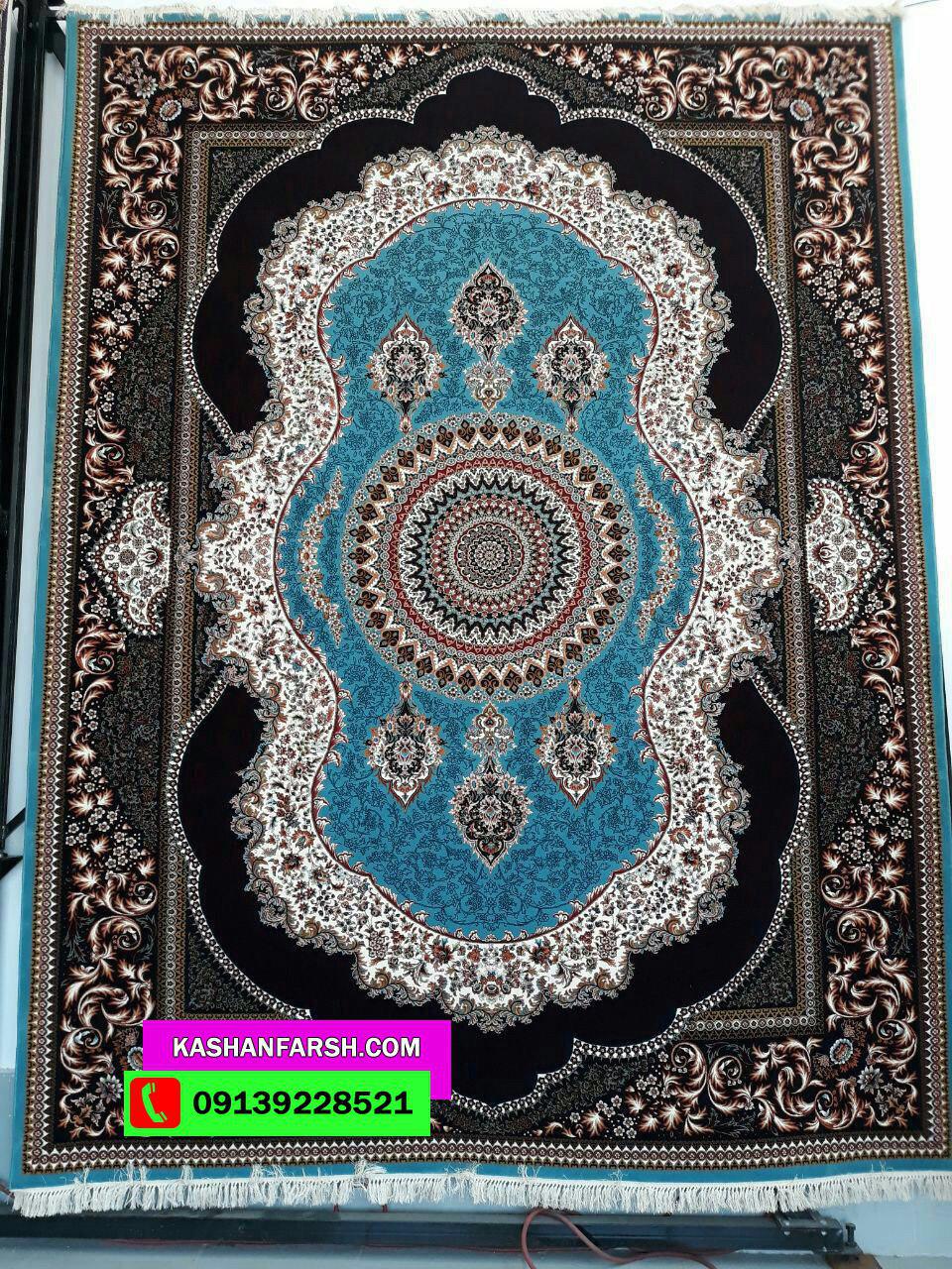 فرش ماشینی کاشان طرح کهربا طرح 700 شانه