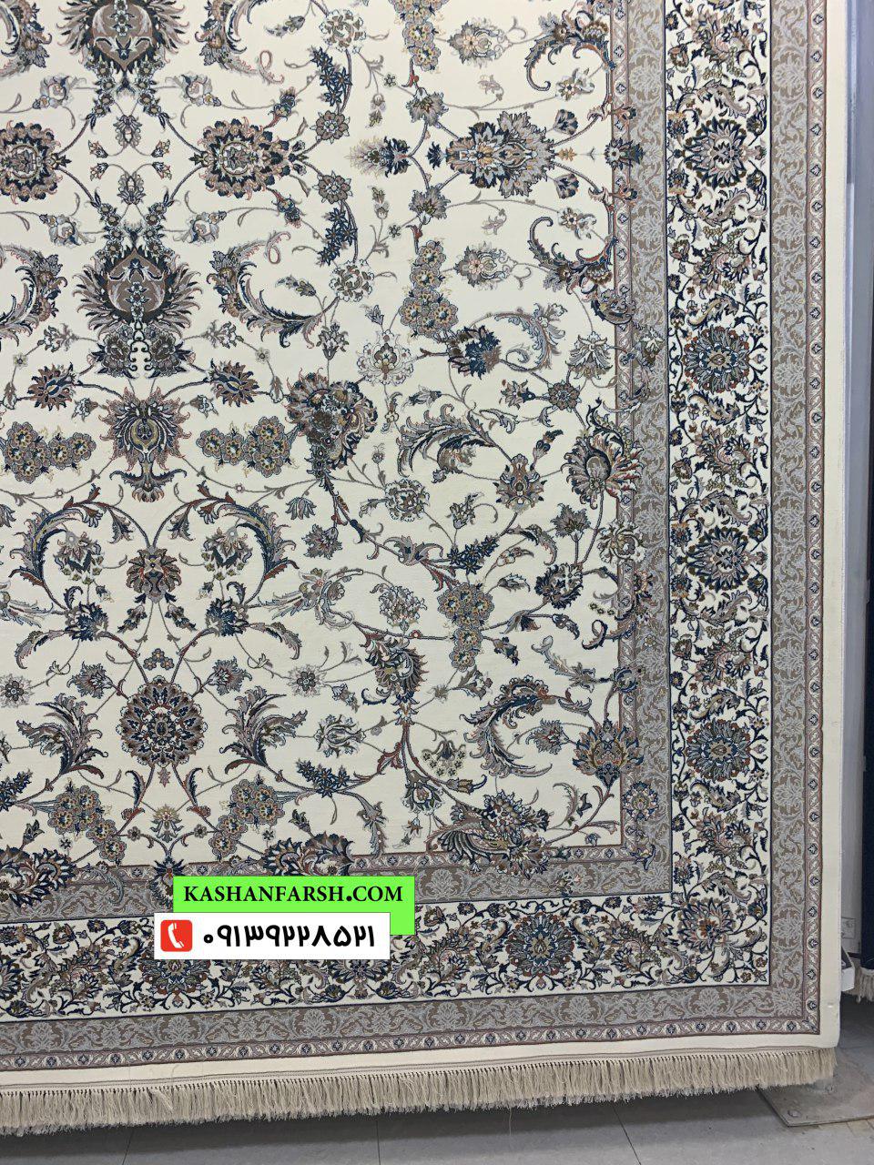 فرش کاشان طرح افشان نایین 700 شانه