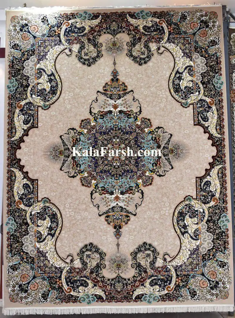 فرش ماشینی کاشان طرح الی 700 شانه