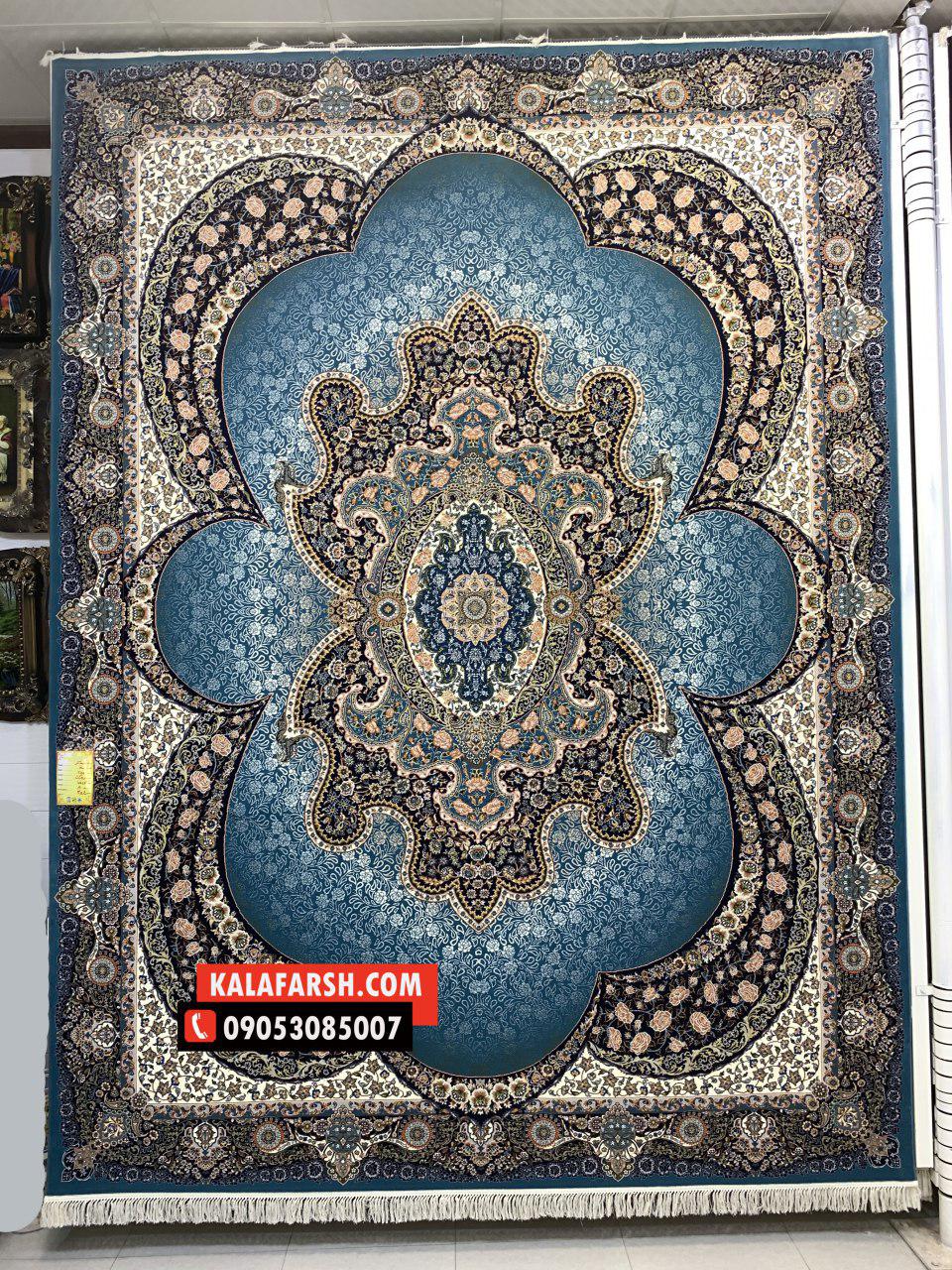 فرش ماشینی کاشان طرح مهبد 700 شانه