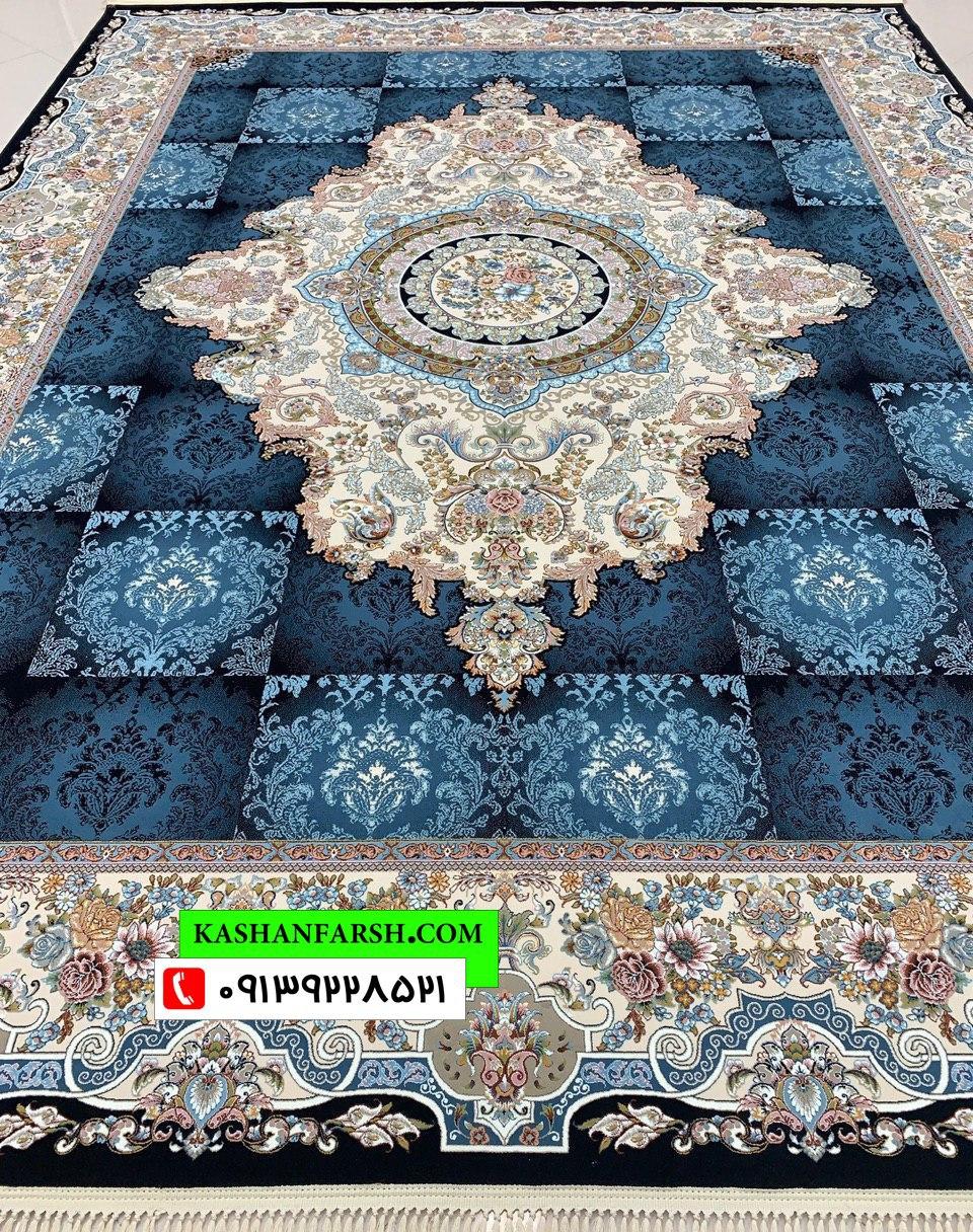 فرش طرح نیلوفر 1000 شانه برجسته